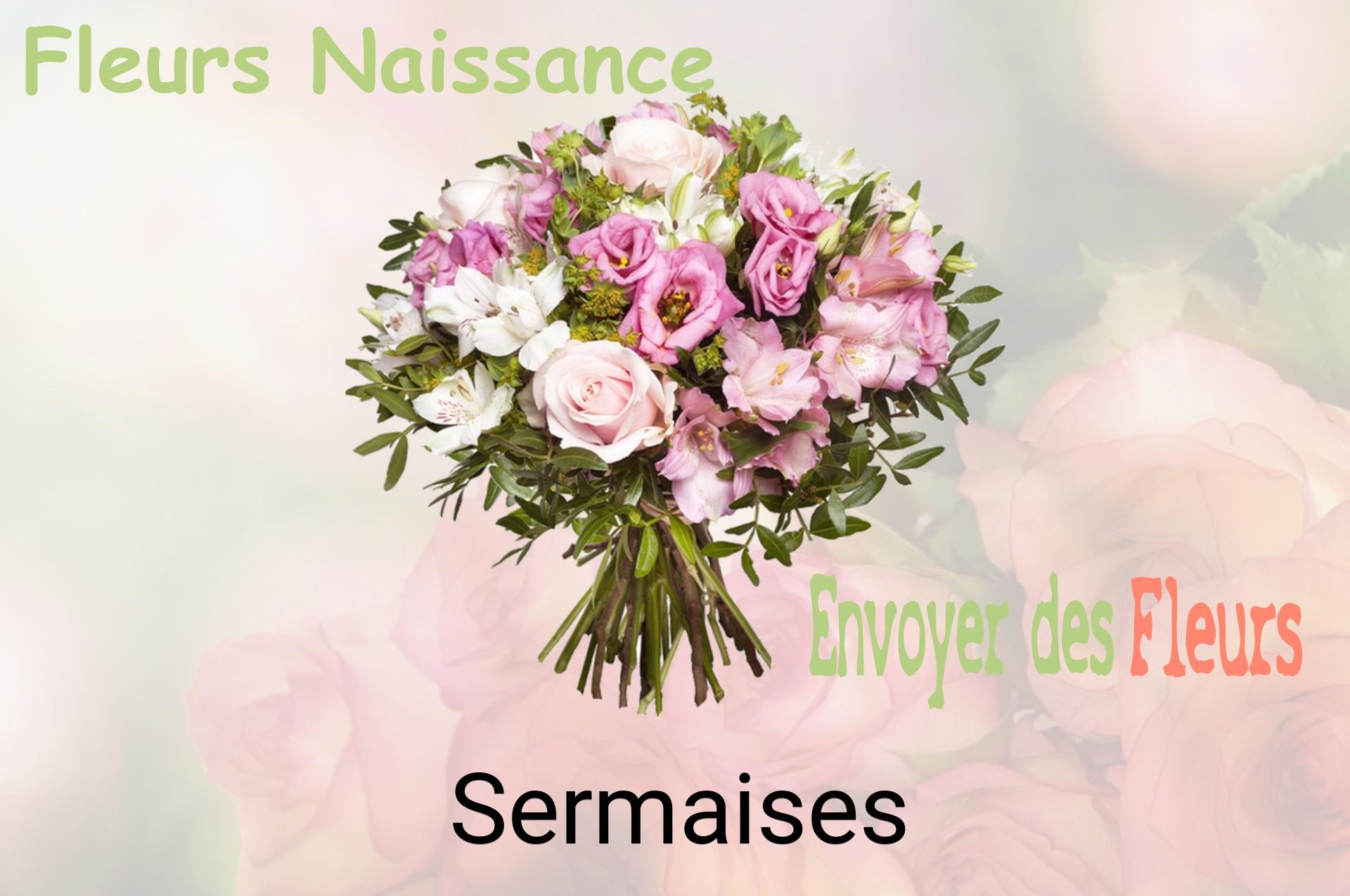 Bouquet de fleurs de naissance livré à Sermaises